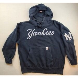 Vintage Stitches New York Yankees Hoodie Mens XL MLB Baseball Navy Blue Pullover